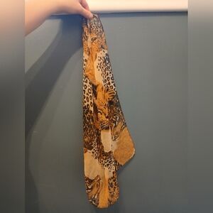 Animal Print Delicate Chiffon Scarf